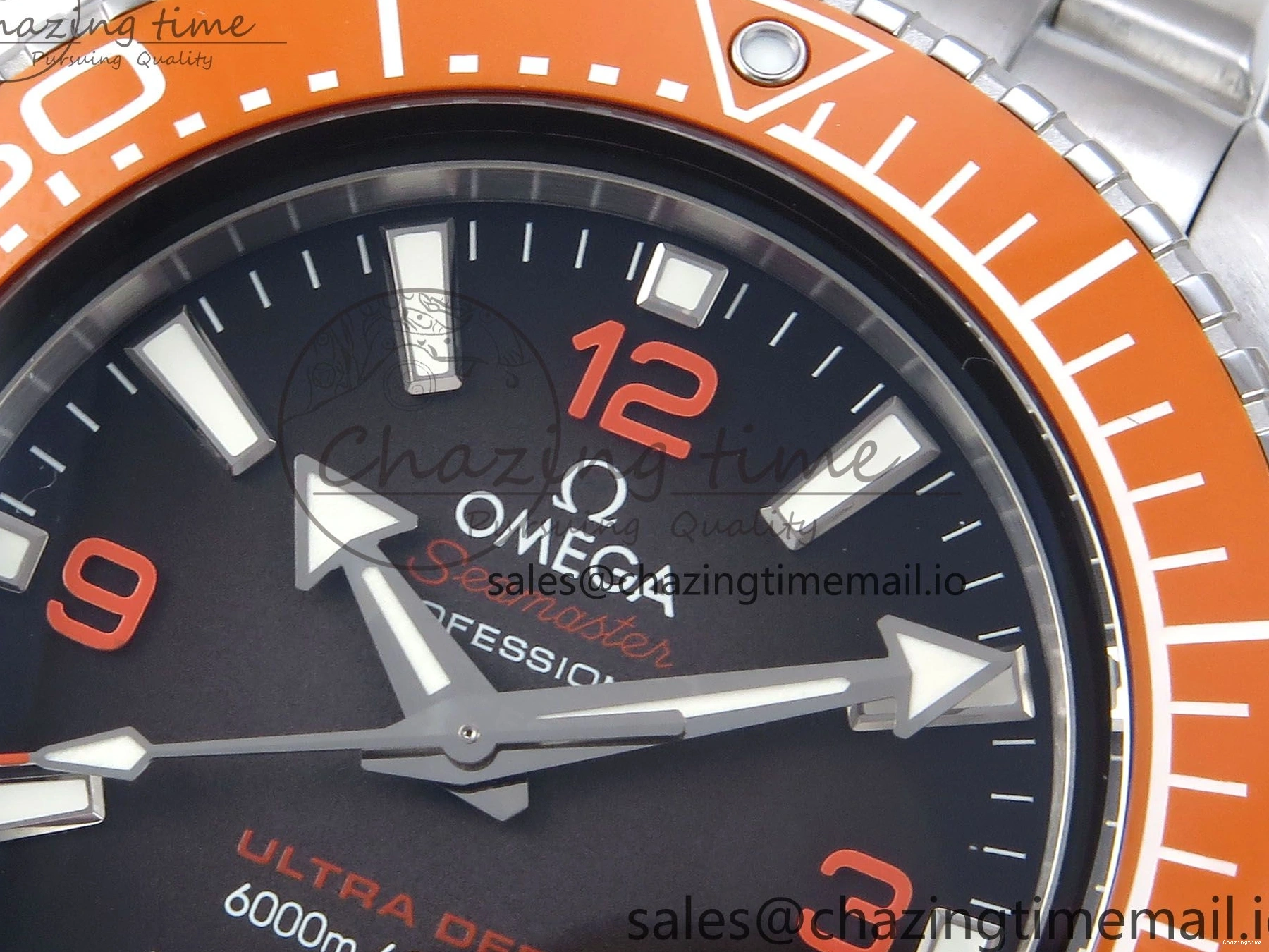 0523 Seamaster 6000M Ultra Deep SS VRF 1:1 Best Edition Gray Dial Orange Bezel on SS Bracelet A8912 Super Clone NewStyle 7687